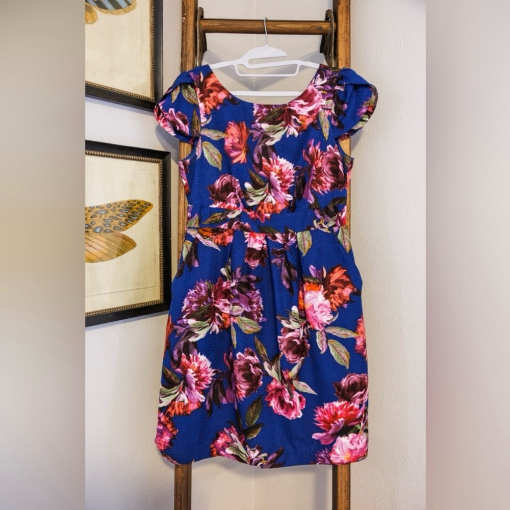 Anthropologie Moulinette Soeurs blue floral dress 💙